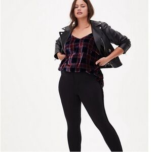 Torrid Sophie Women's Plus Size 1x Velvet Plaid Tank Swing Cami Top